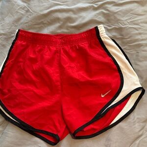 Nike Women's Red and Black Athletic Shorts
